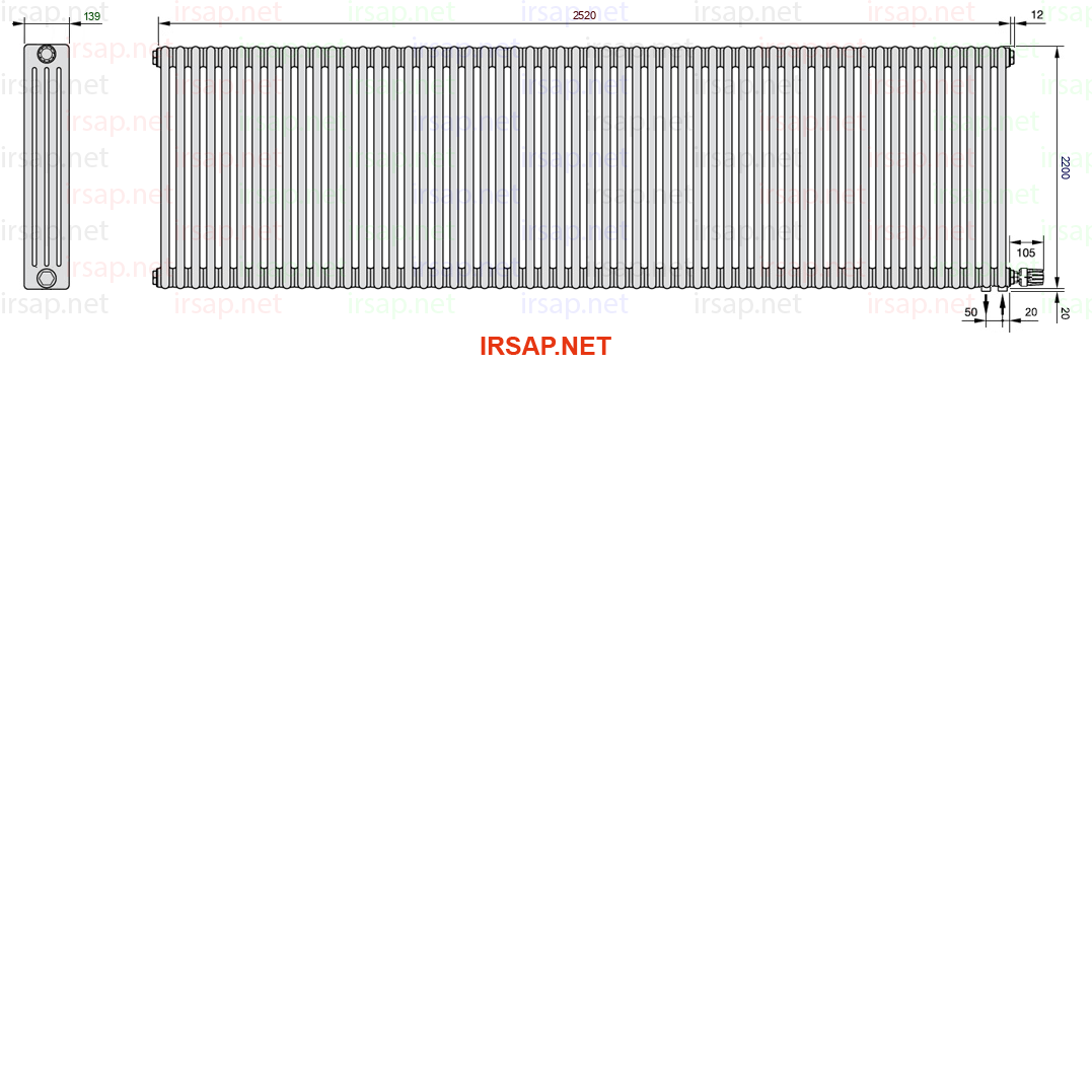 Радиатор IRSAP Tesi 42200/56 T26 CL 01